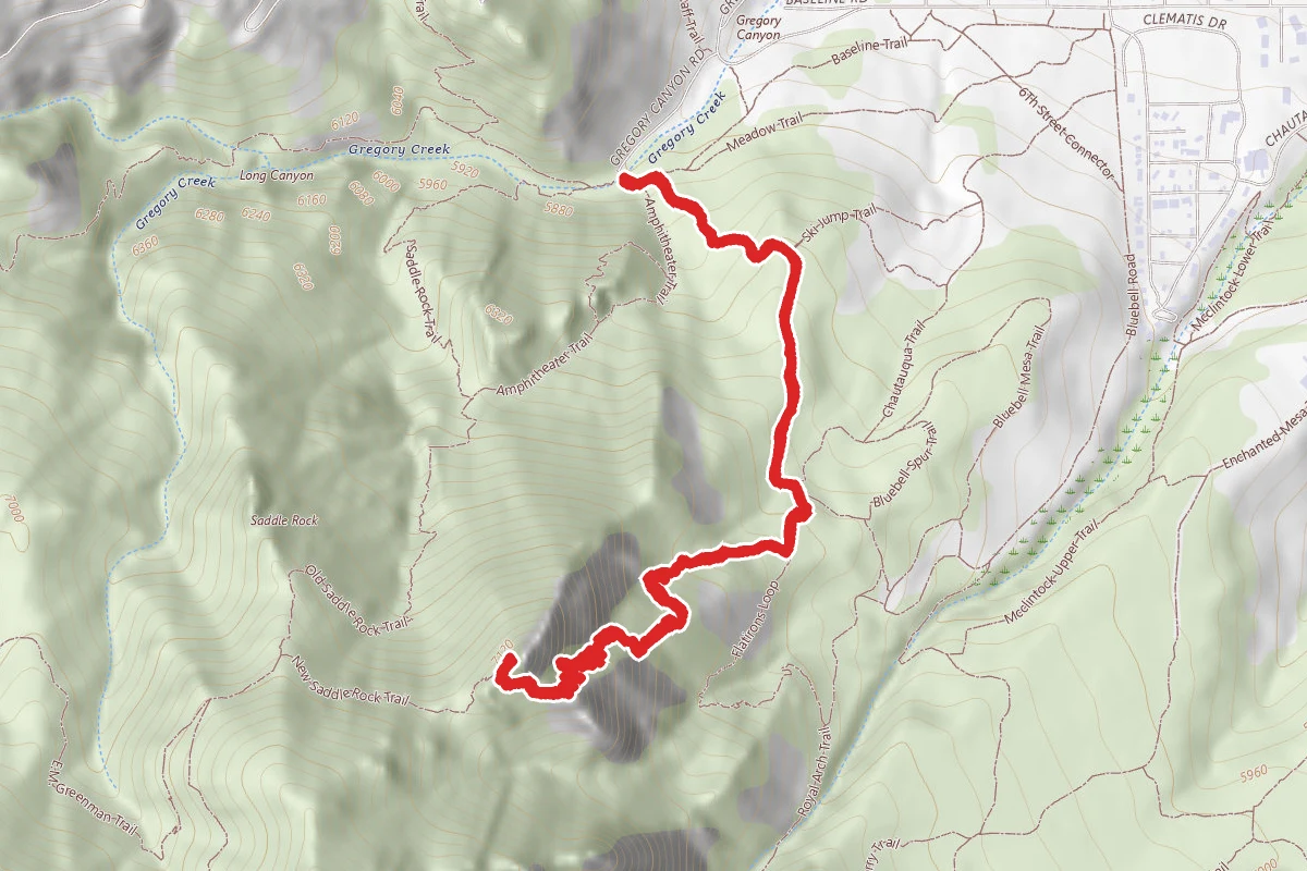 1st Flatiron from Gregory Canyon Trailhead