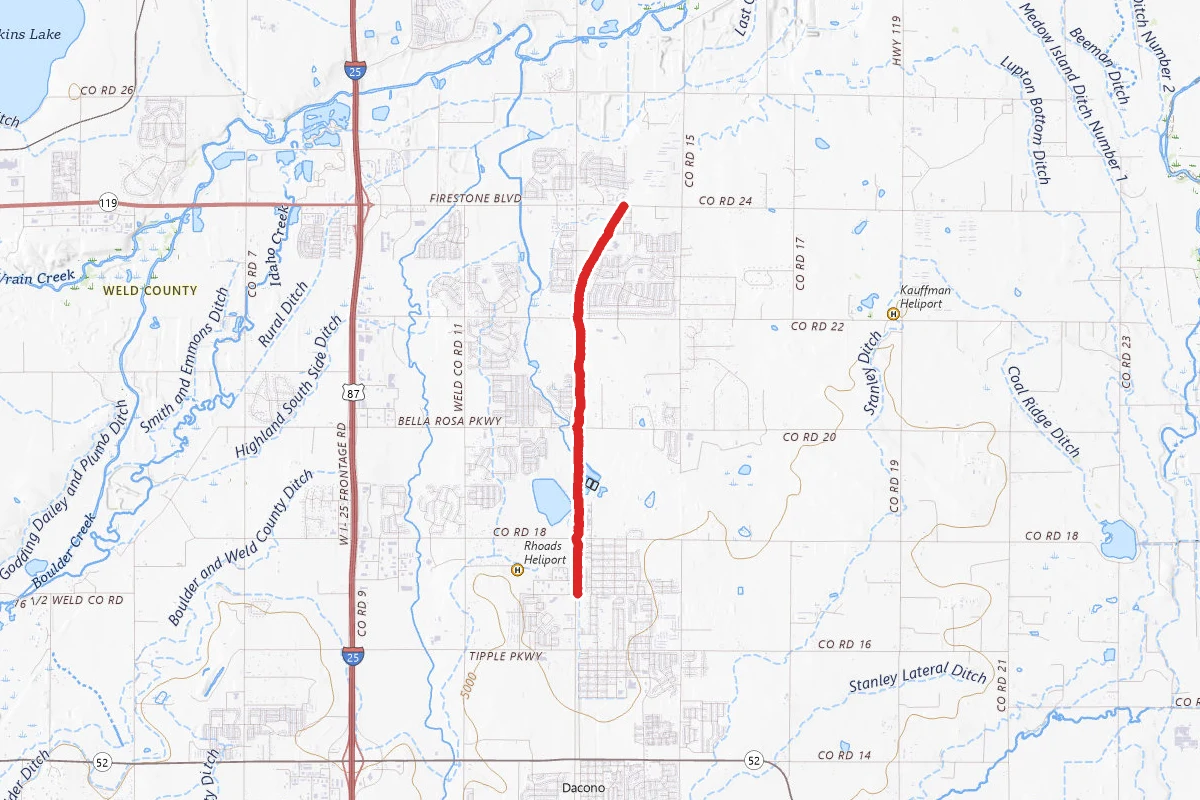 Firestone Trail route map