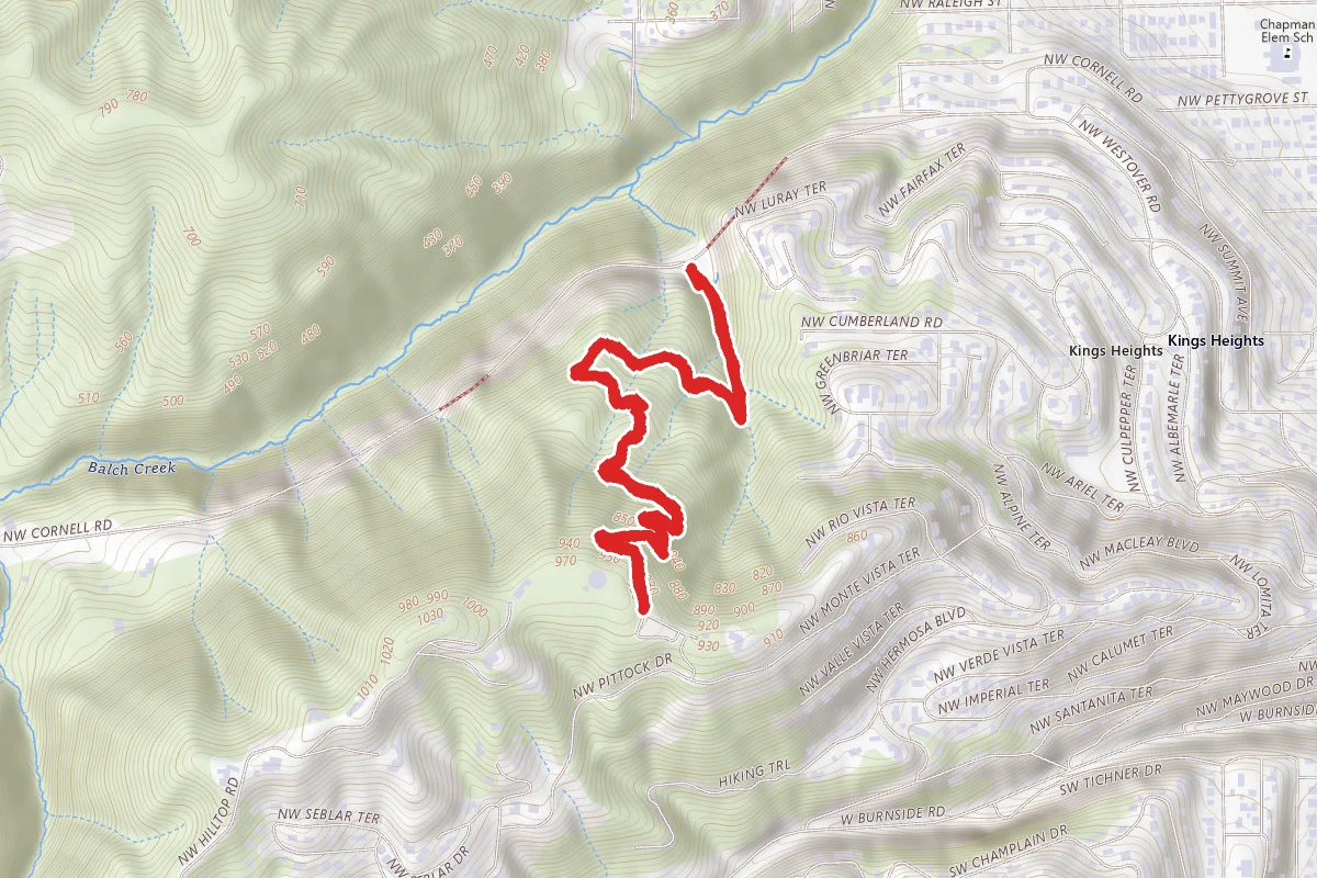 Tunnel Trail to Wildwood Trail