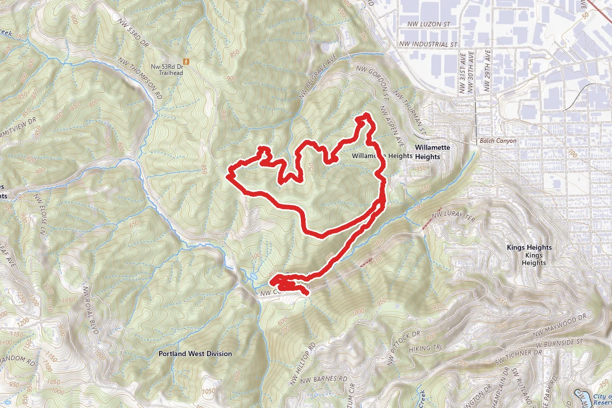 Wildwood, Birch and Holman Lane Loop
