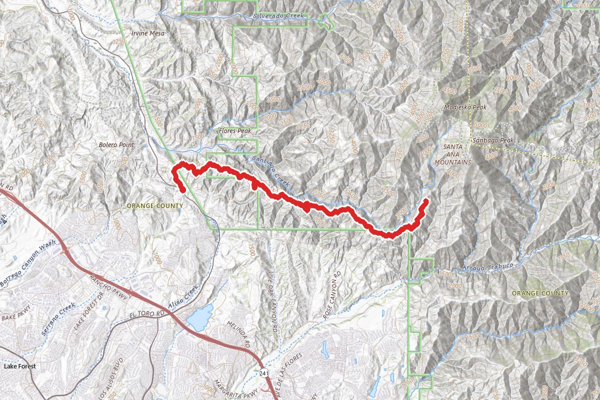 Santiago Canyon Trail