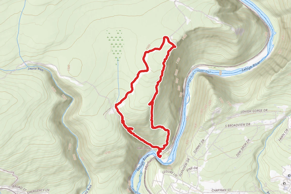 Glen Onoko Falls and Lehigh Gorge Overlook Trail