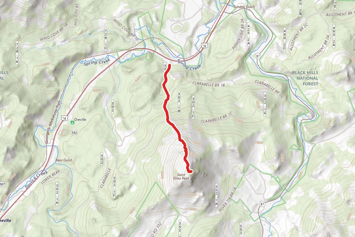 Saint Elmo Peak Trail