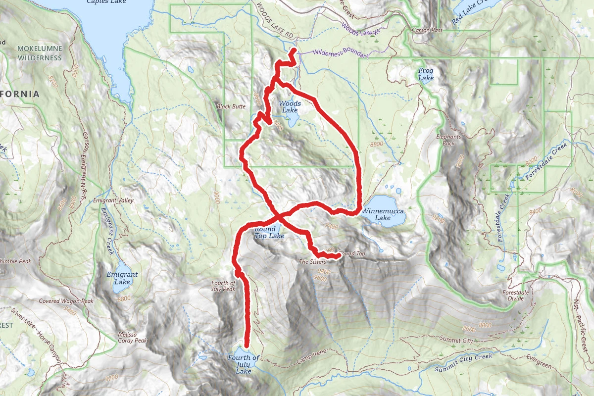 Round Top & Winnemucca and Fourth of July Lake