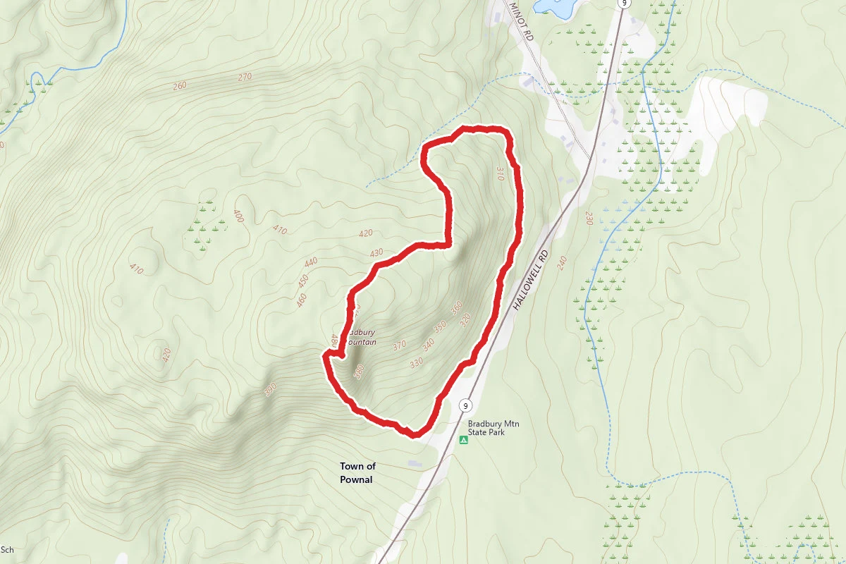 Bradbury Mountain Summit & Northern Loop Trail