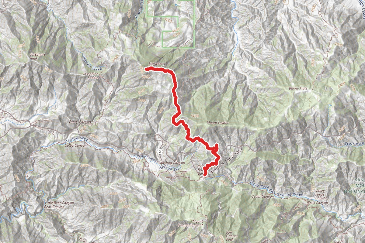 Strawberry Peak Trail via Redbox Canyon