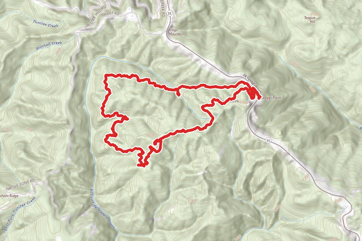 El Corte Madera Creek Trail and Tafoni Trail Loop