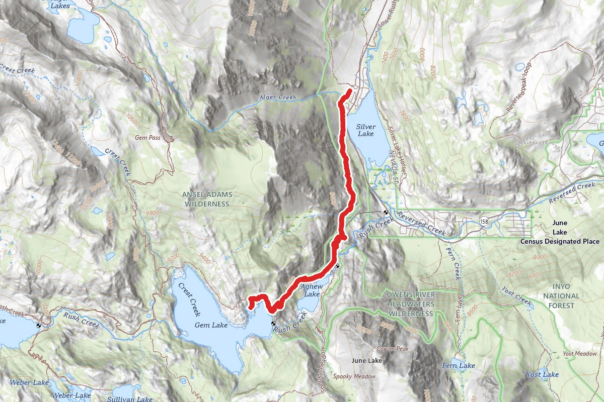Gem Lake via Rush Creek Trail