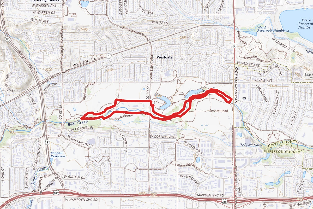 Bear Creek Trail to Stone House Trail Loop