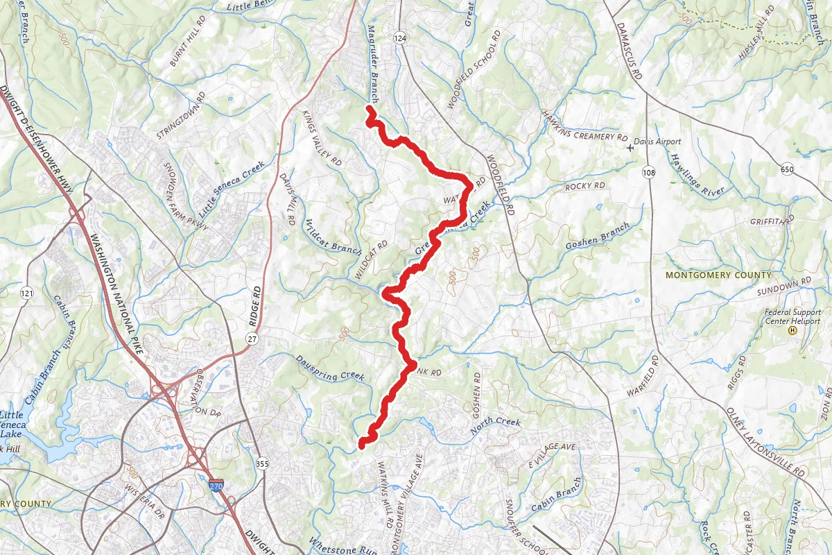 Seneca Creek Greenway Trail Upper Section