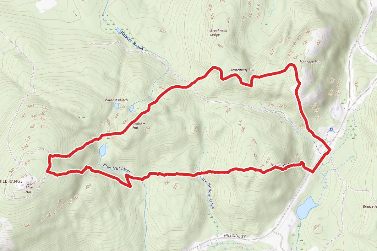 Great Blue Hill via Skyline Trail
