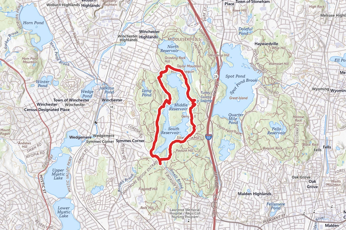 Middlesex Reservoir Trail Loop