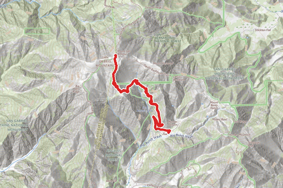 Mount San Antonio via Baldy Bowl Trail