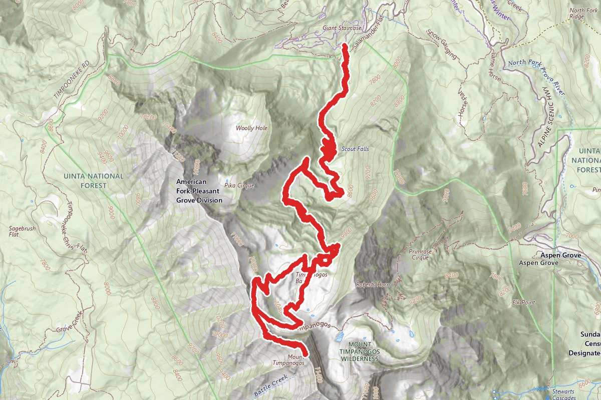 Mount Timpanogos via Timpooneke Trail