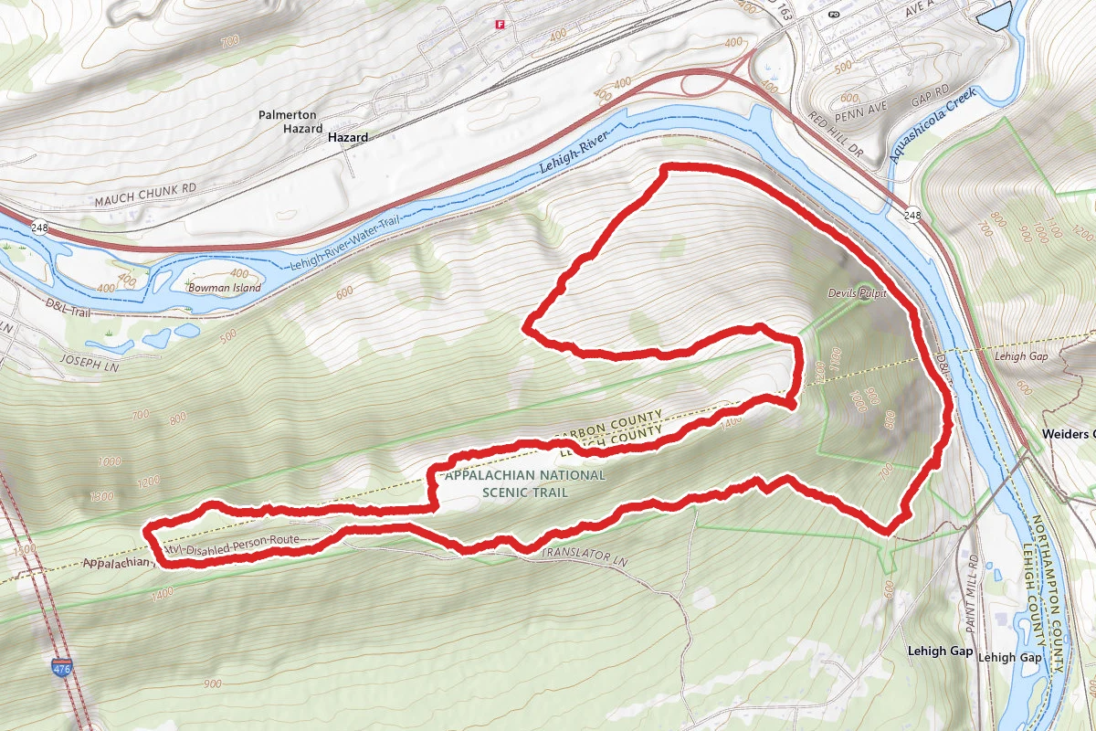 North Trail to L&NE Trail Loop via Appalachian Trail