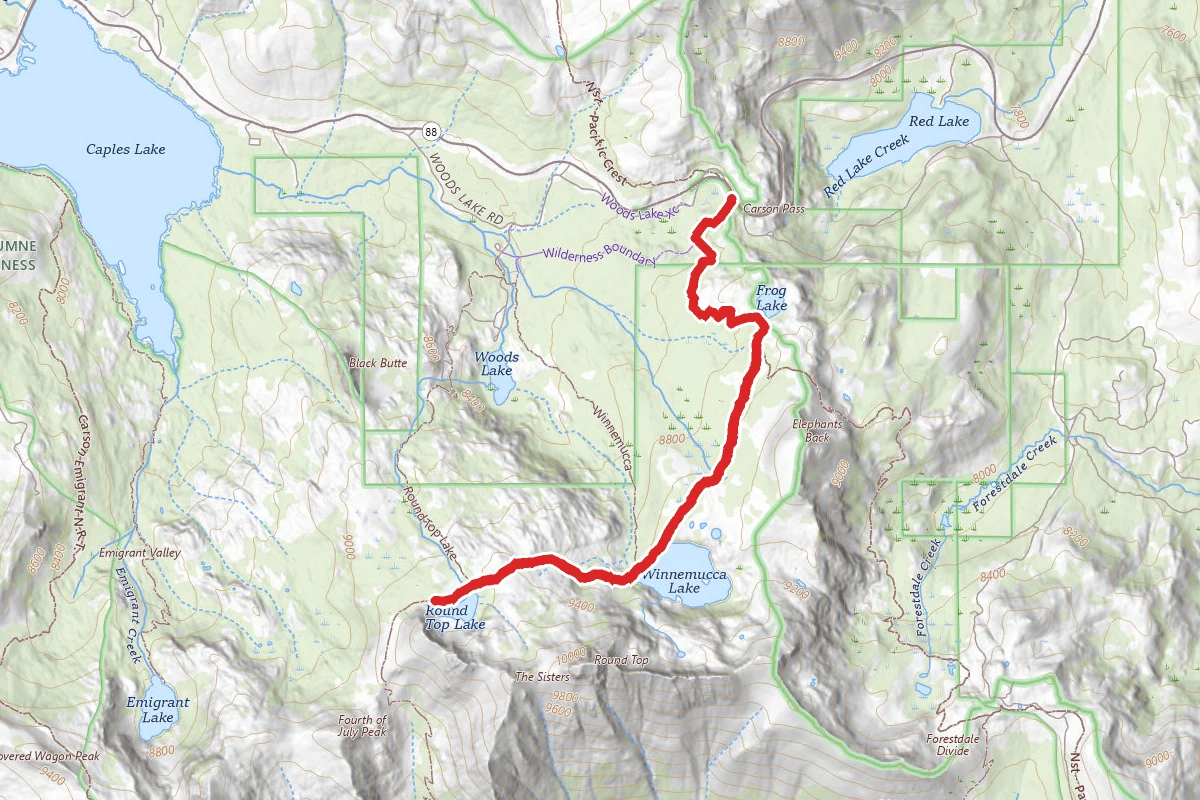 Winnemucca and Round Top Lakes