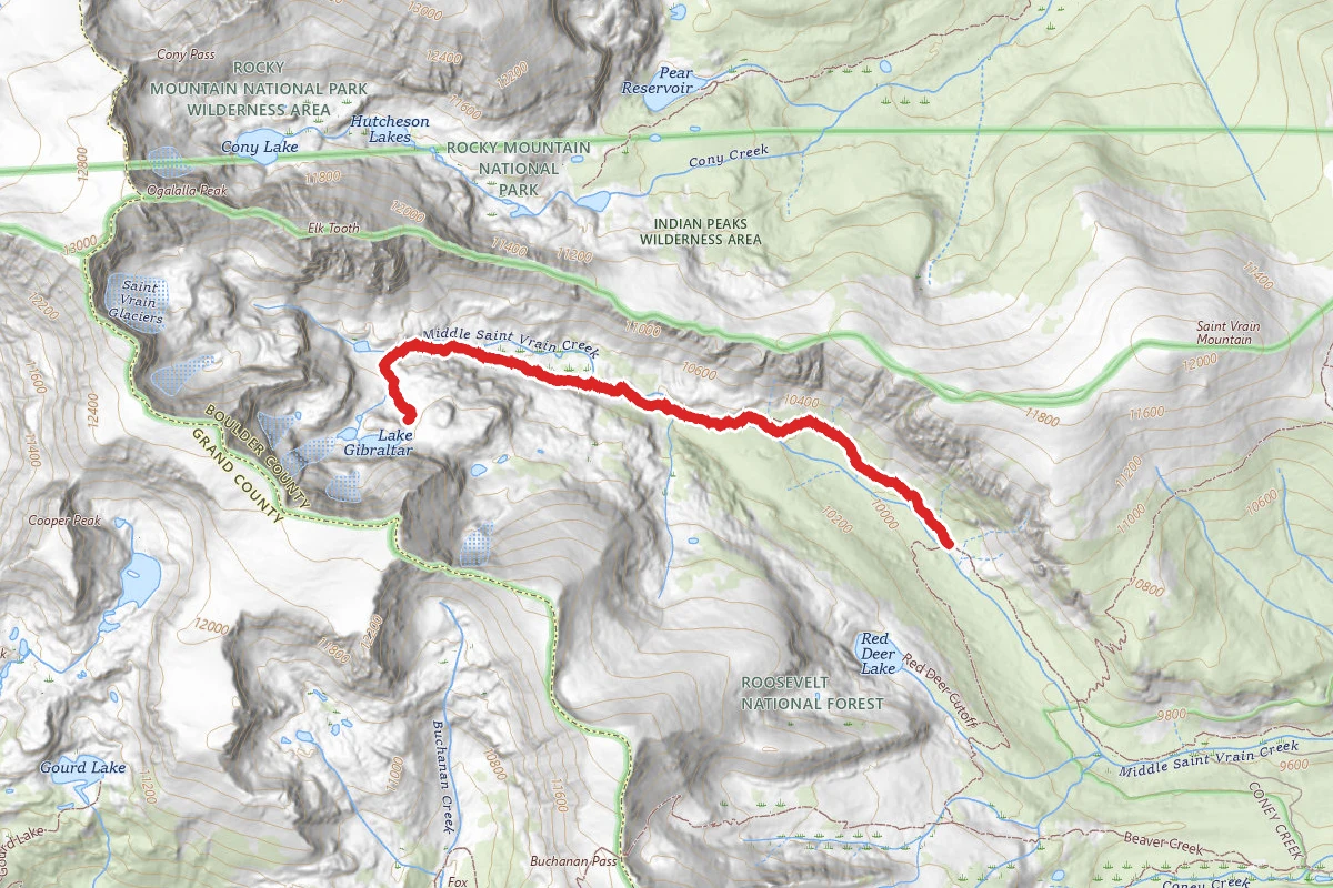 St. Vrain Glacier Trail