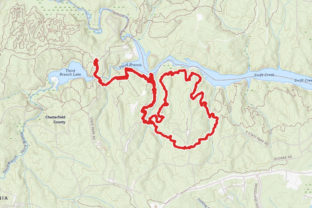 Powhatan Trail to Lakeview Loop