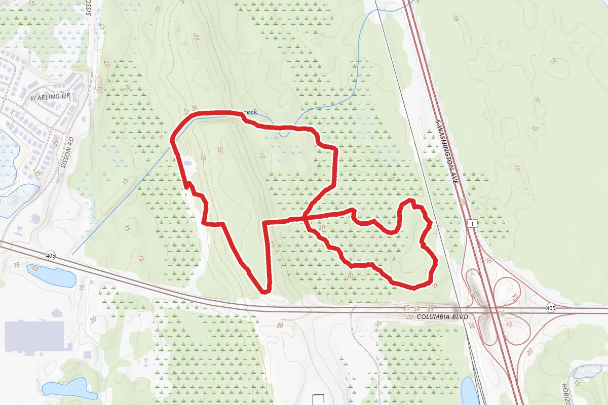 Tortoise Trail to Magnolia Loop to Coquina Trail