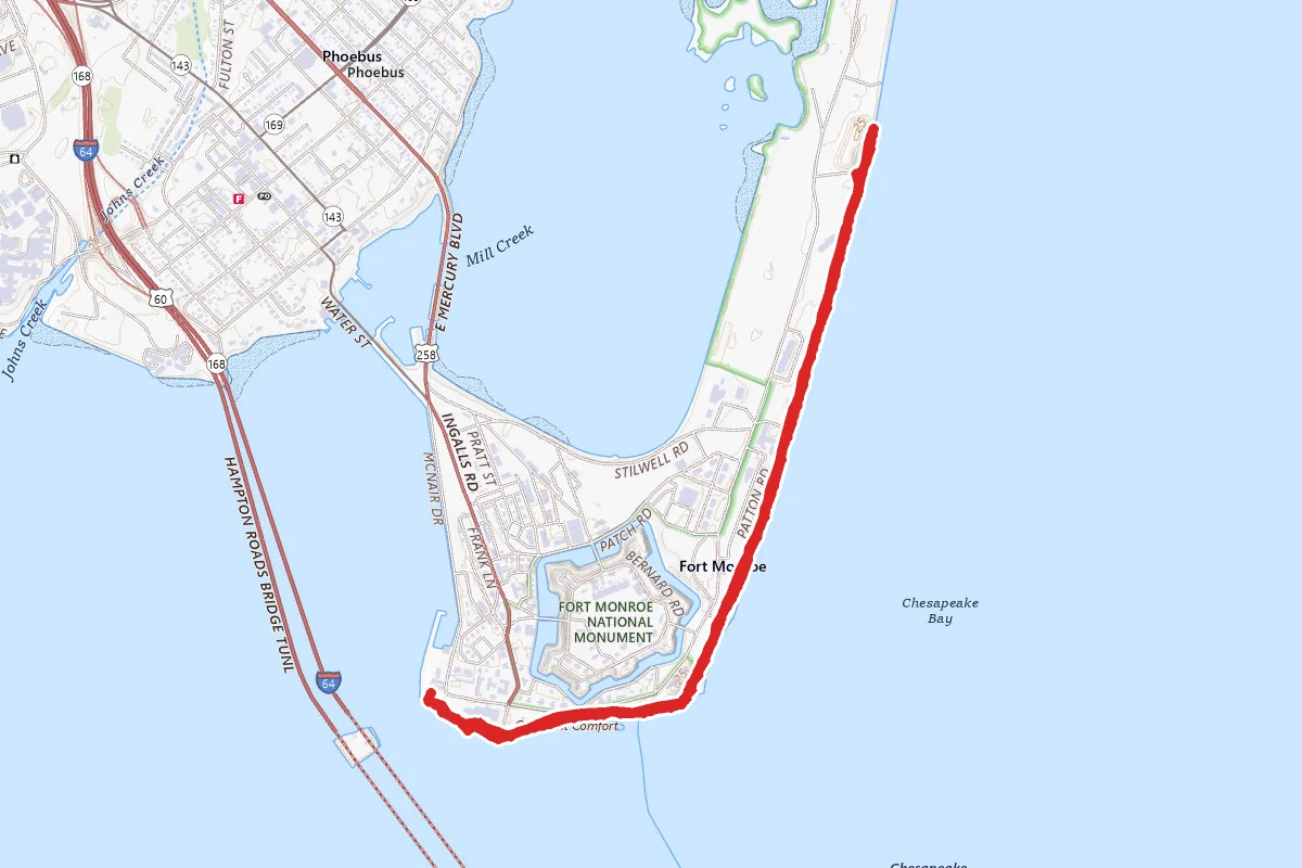 Fort Monroe Seawall Trail