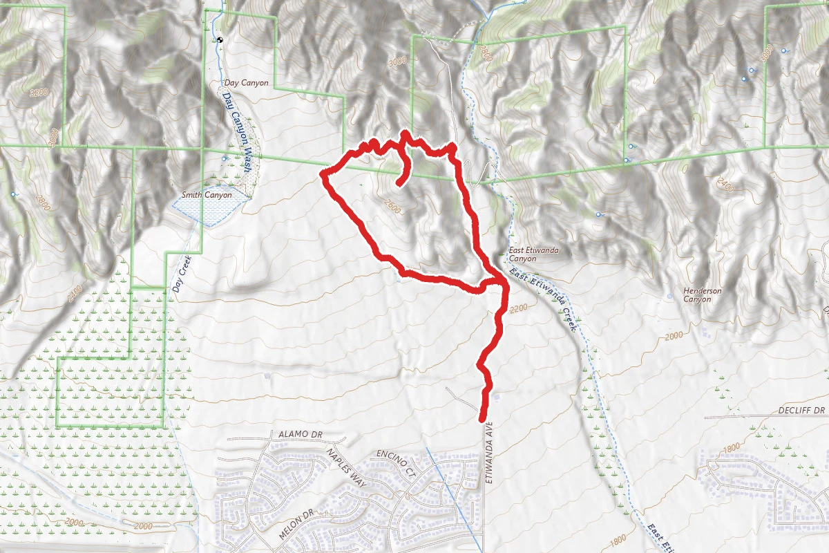 East Etiwanda Canyon and Primary Trail Loop