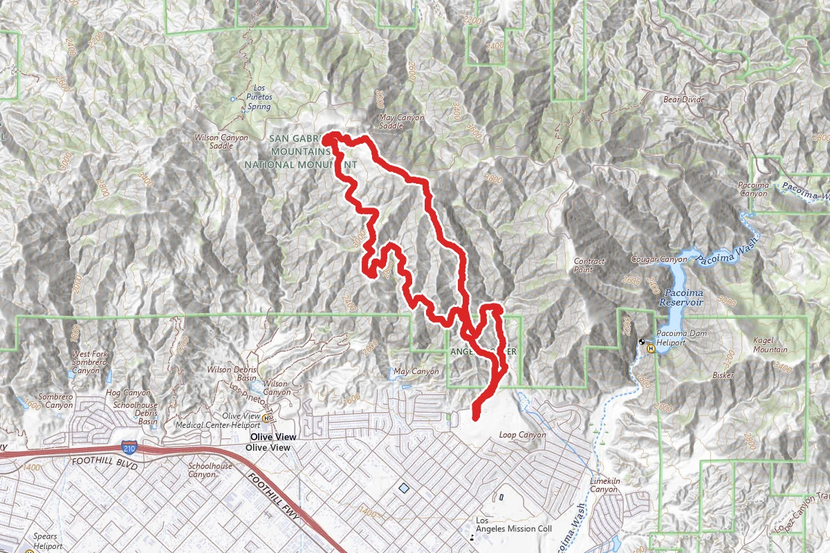 Veterans Park May Canyon Ridge Loop