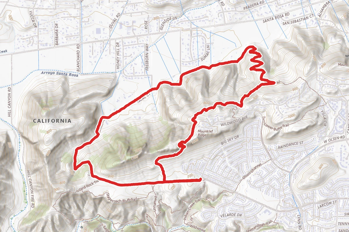 Mesa, Box Canyon, Lower Santa Rosa, Shooting Star and Santa Rosa Loop