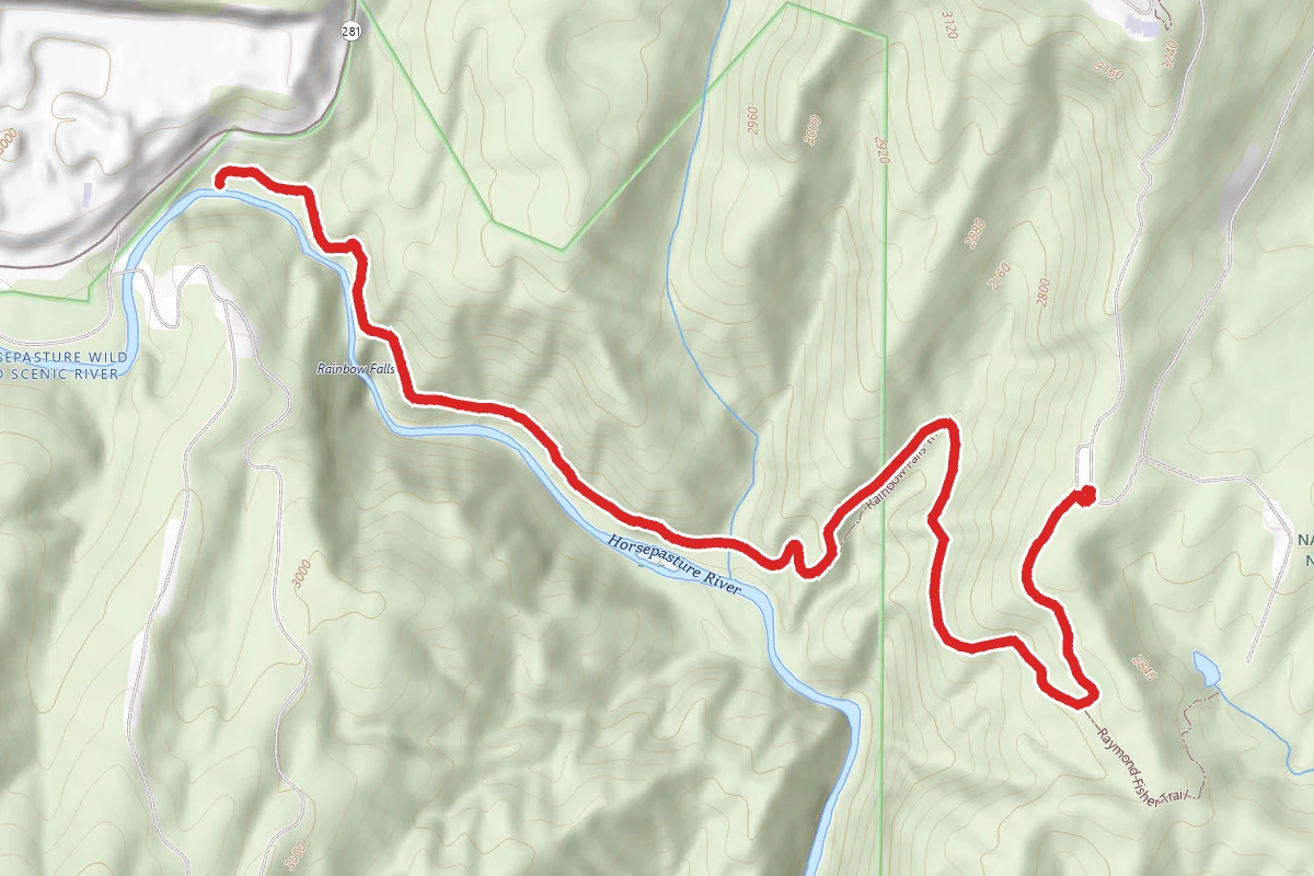 Rainbow Falls and Turtleback Falls Trail