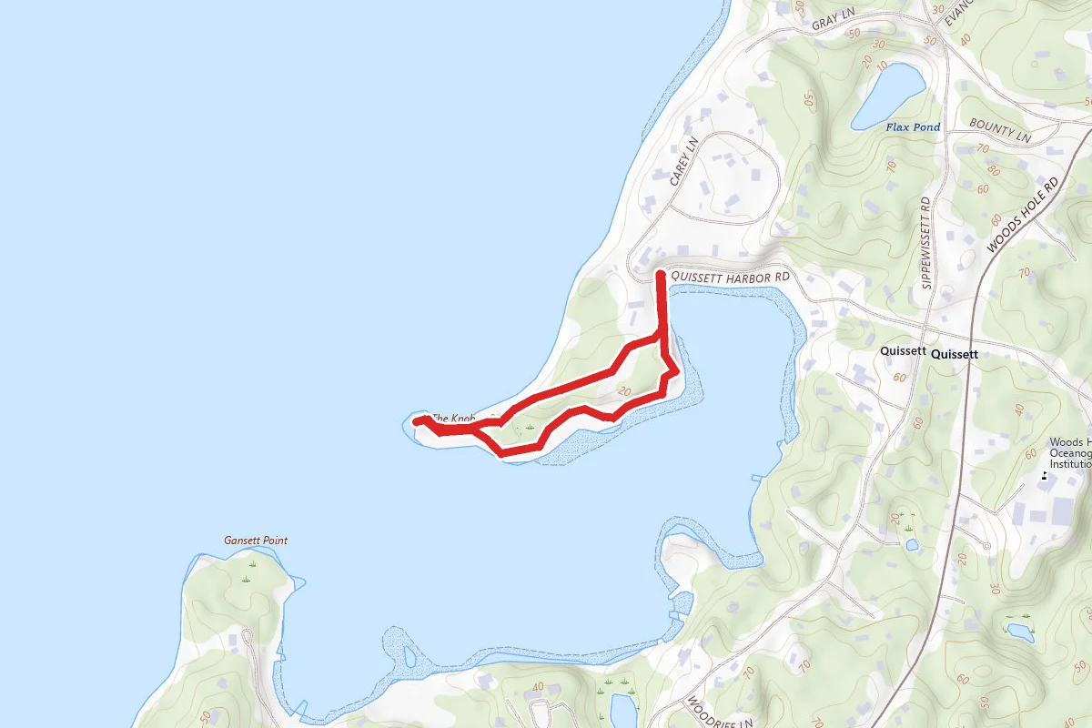 The Knob at Quissett Harbor Trail
