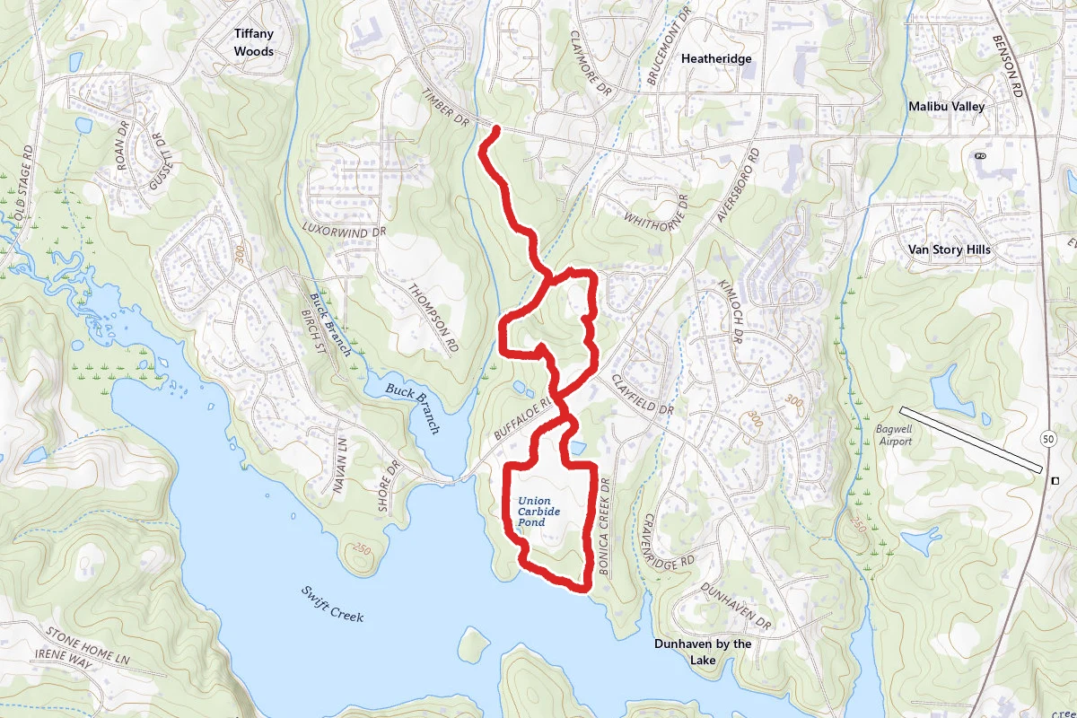 White Deer Park and Lake Benson Park Loop