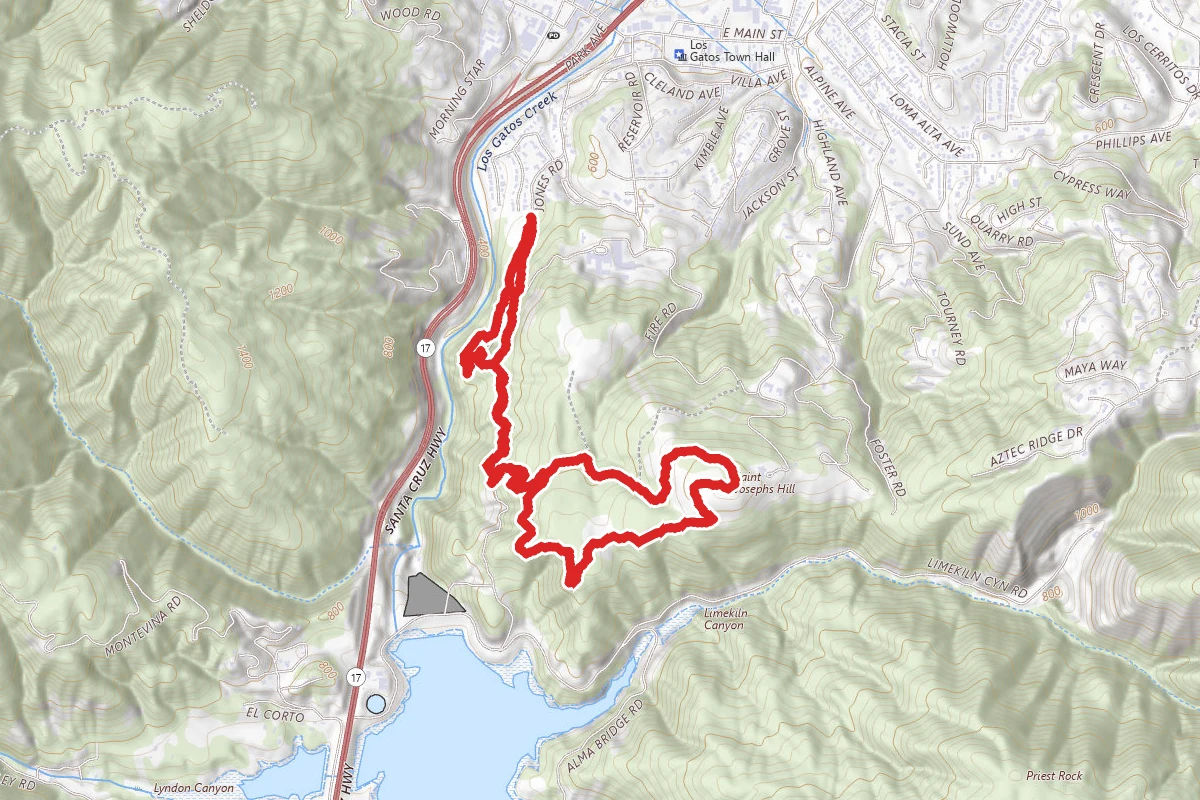 Jones, Manzanita, Range, Novitiate Trail Loop