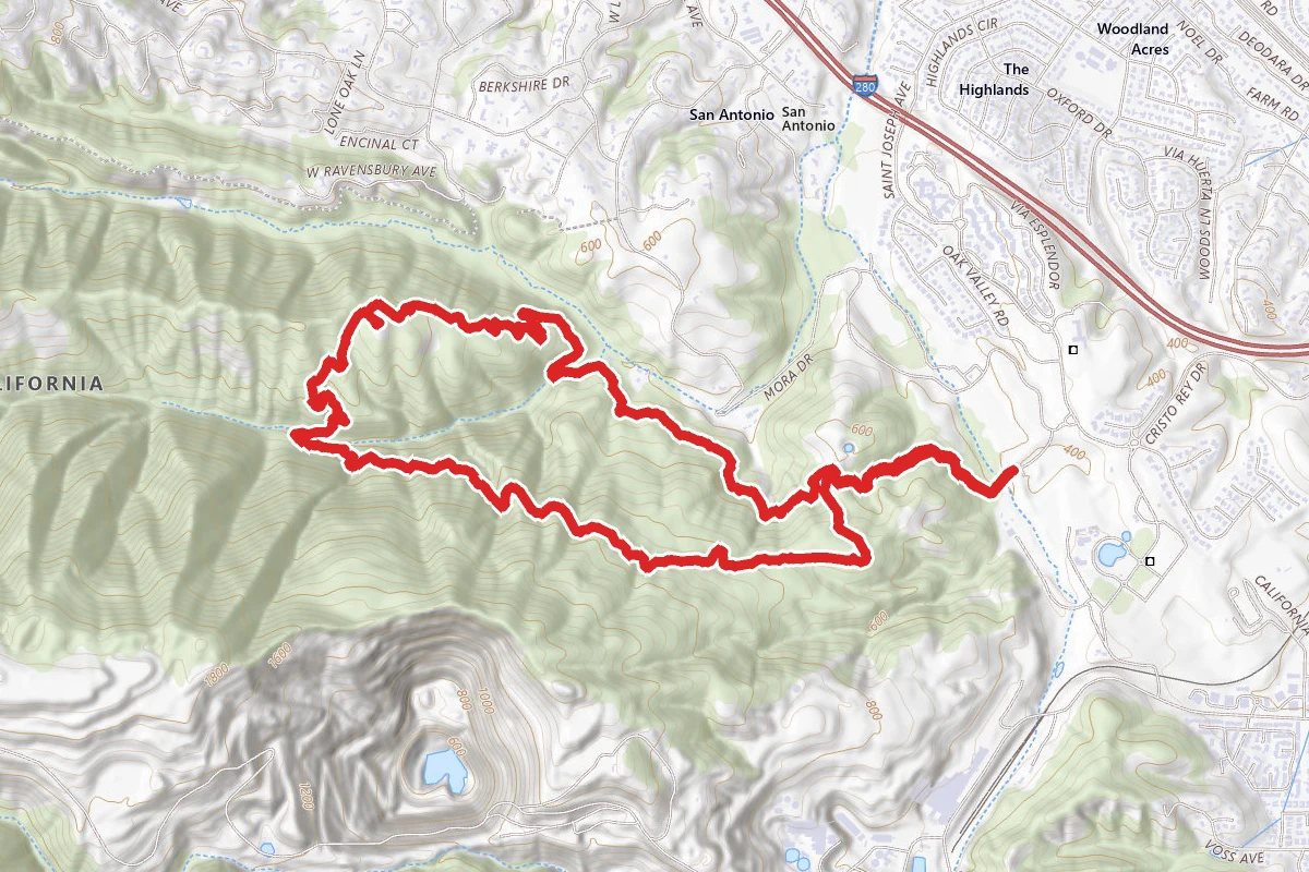 PG&E Trail, Wildcat, High Meadow and Coyote Trail Loop
