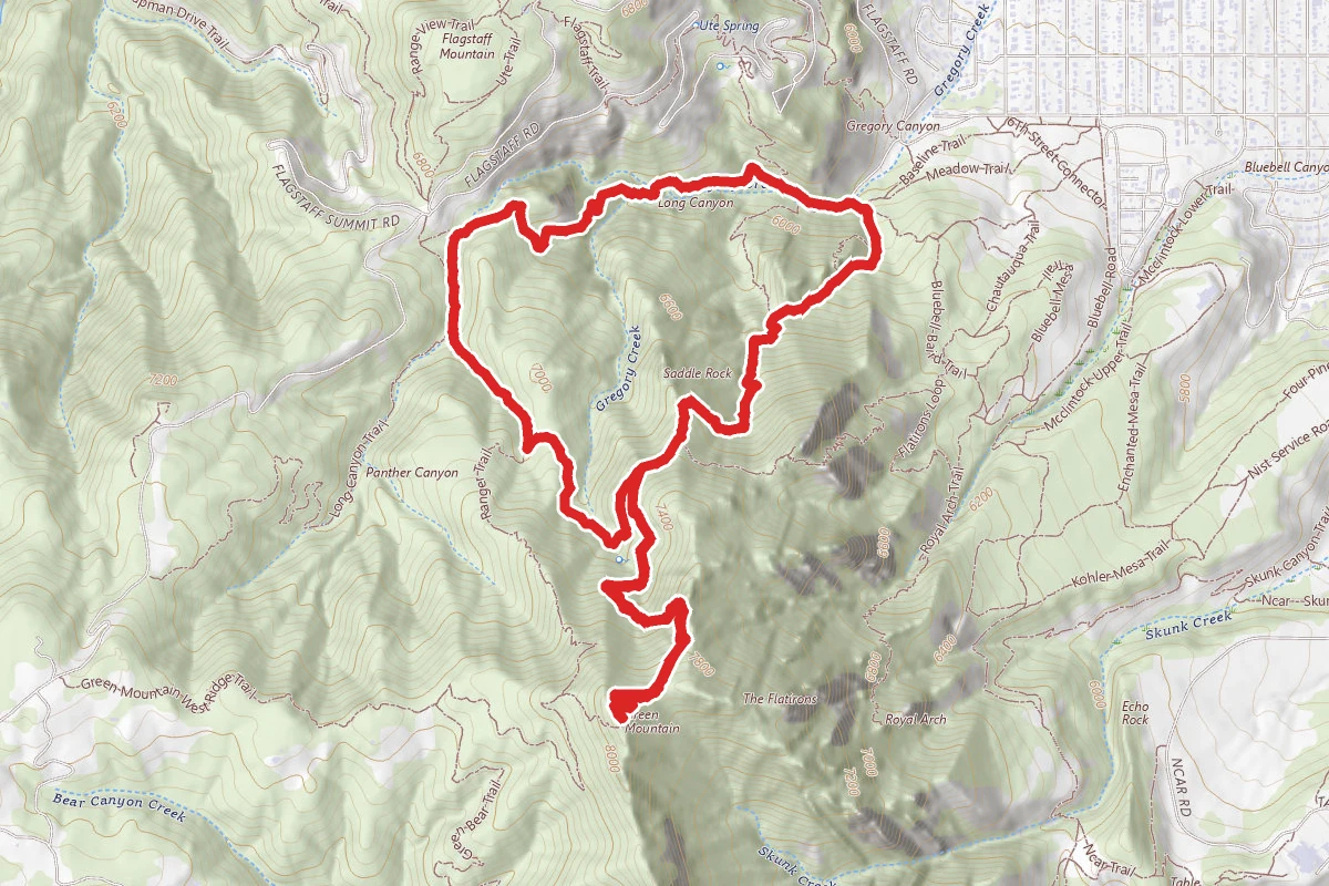 Gregory Canyon, Ranger, E.M. Greenman, Green Mountain Saddle Rock, Amphitheater Loop