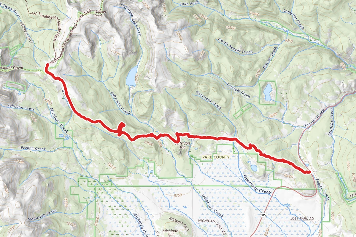 Colorado Trail from Kenosha Pass to Georgia Pass