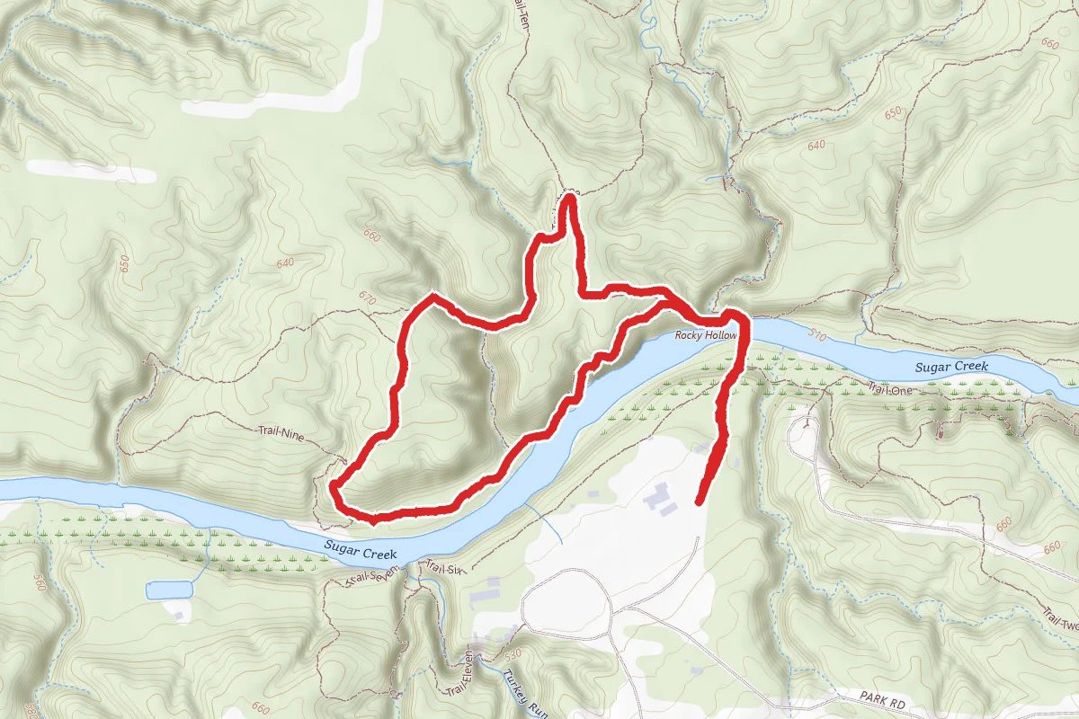 Trail 1 at Turkey Run State Park