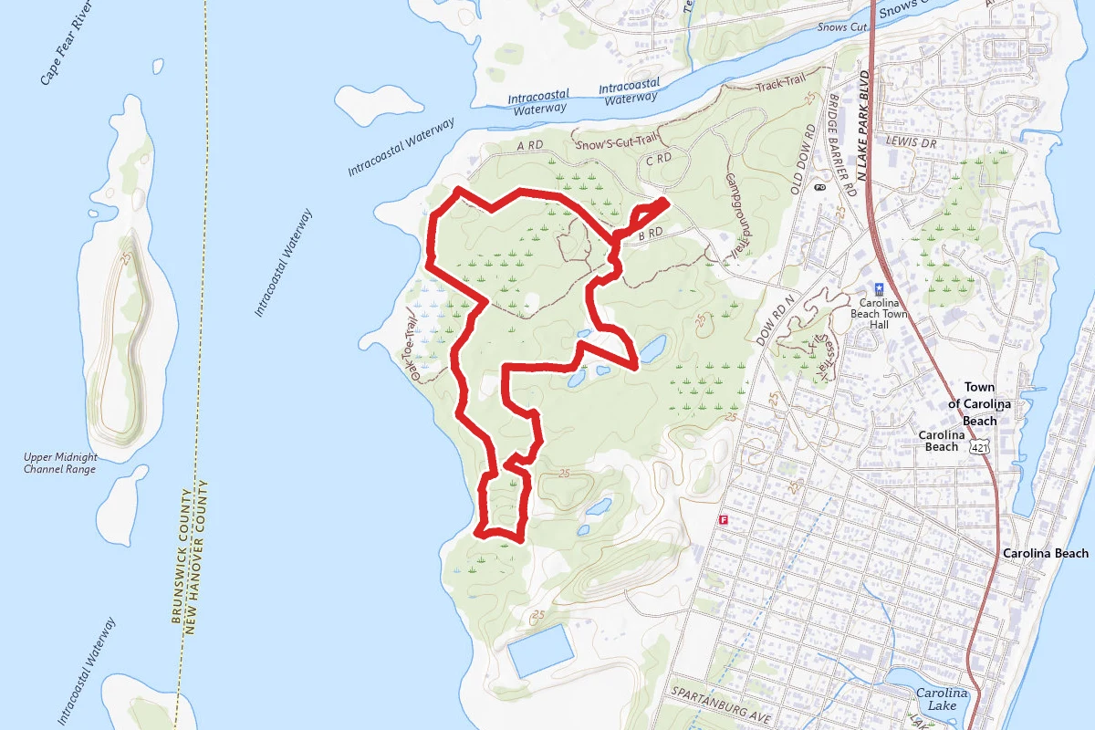 Carolina Beach State Park Campground Trail