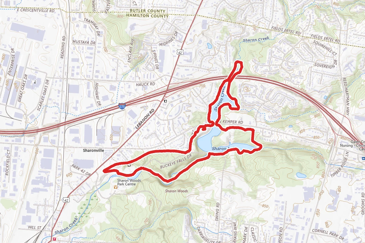 Sharon Woods Lake Trail to Gorge Trail Loop