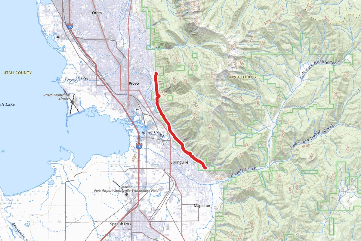 Bonneville Shoreline Trail (Y Mountain-Springville)