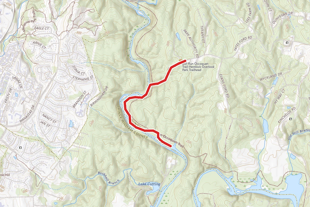 Yellow Trail to Bull Run Trail
