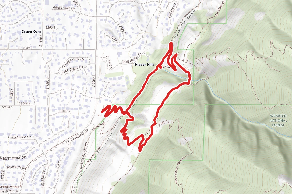 Orson Smith Park to Draper Suspension Bridge Loop