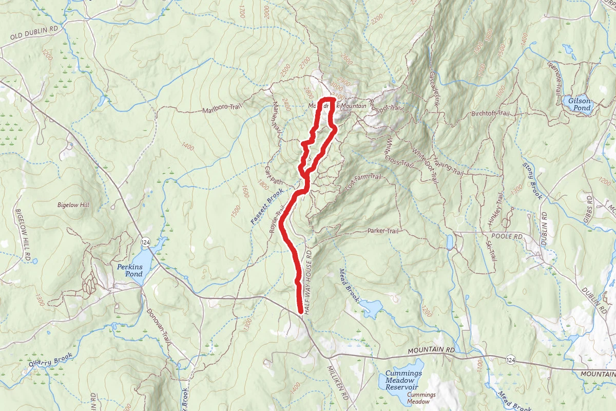 Halfway House Trail to Mount Rosa Mount Monadnock Loop