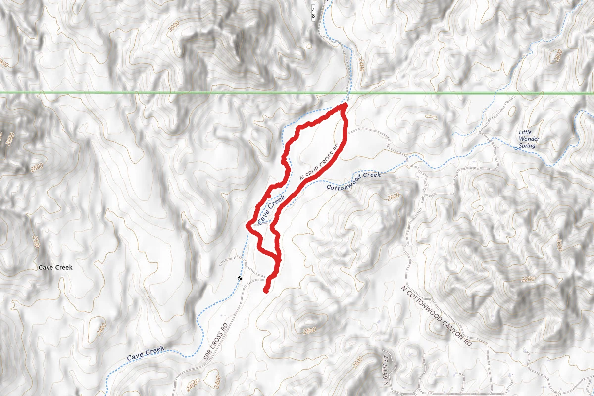 Spur Cross Trail to Metate Trail Loop