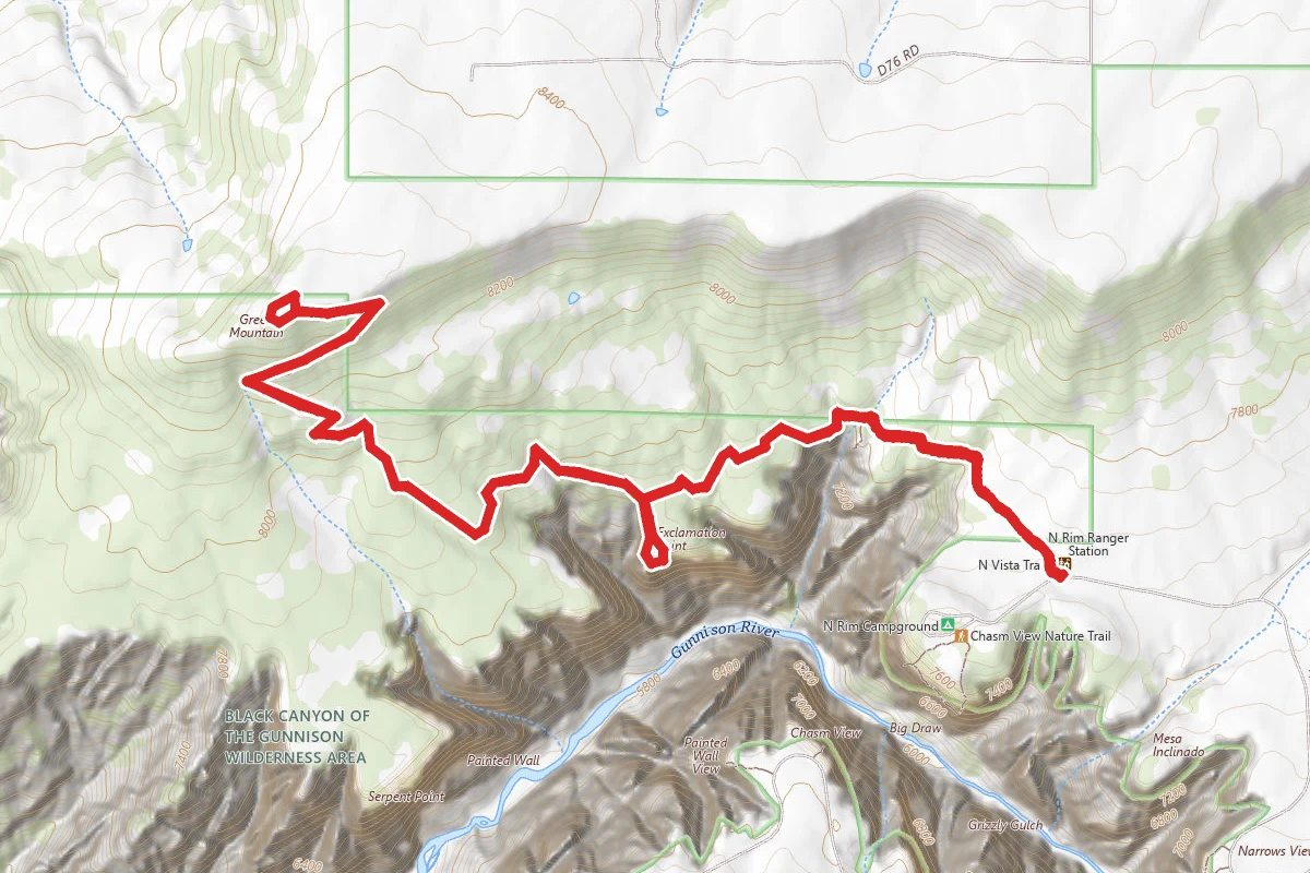 Green Mountain Summit Via North Vista Trail