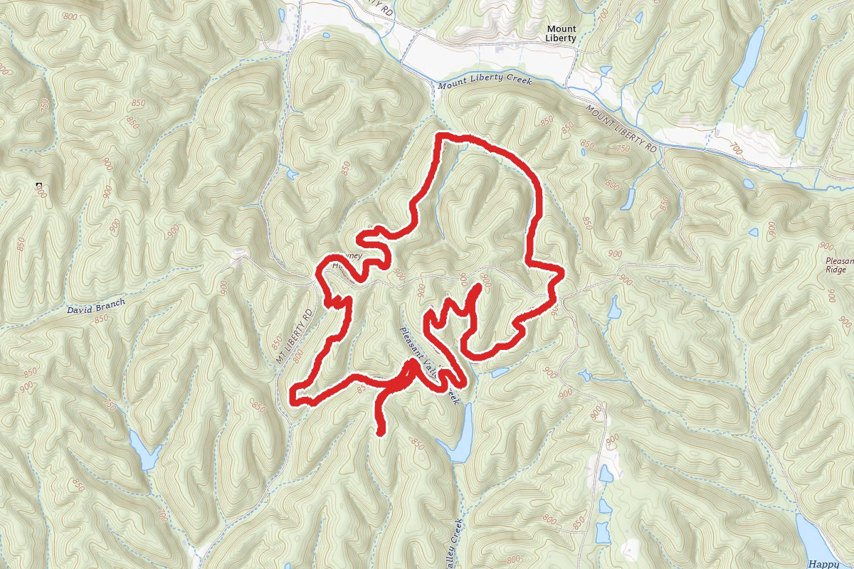 Laura Hare Nature Preserve Trail at Downey Hill Full Loop