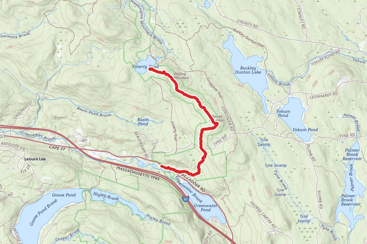 Finerty Pond via Appalachian Trail