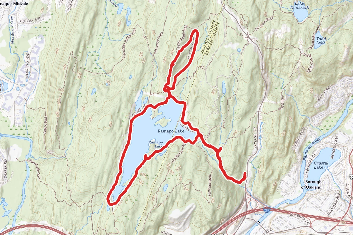 Ramapo Lake and Foxcroft Road Loop