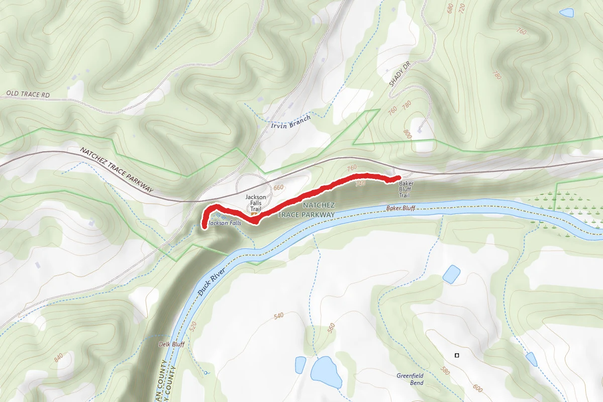 Baker Bluff to Jackson Falls