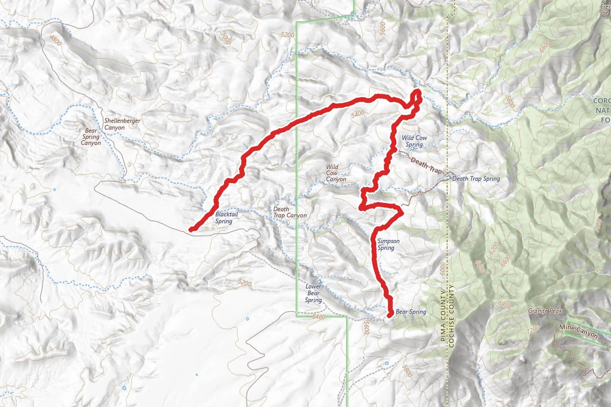 Wild Cow route map
