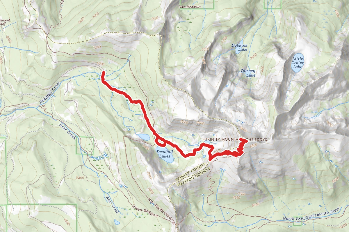 Mount Eddy Trail via Deadfall Lakes Trail