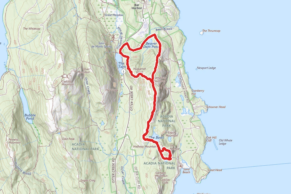 Champlain Mountain & Beehive Loop Trail